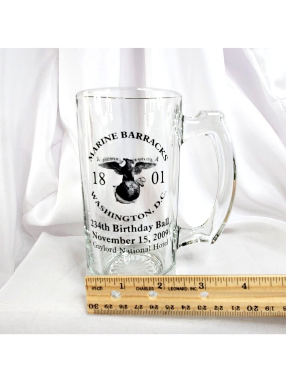 Marine Barracks 234th Birthday Ball Glass Beer Mug Washington D.C. 2009 - Picture 5 of 7